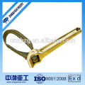 china manufacturer Non-sparking Beryllium Copper Strong Woven Strap Pipe Wrench